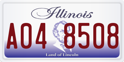 IL license plate A048508