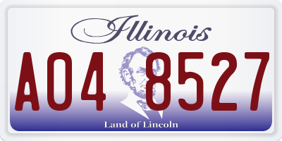 IL license plate A048527