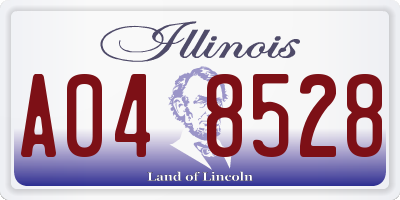 IL license plate A048528