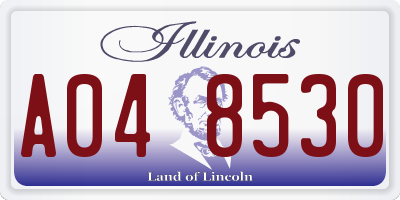 IL license plate A048530