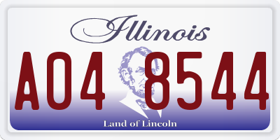 IL license plate A048544