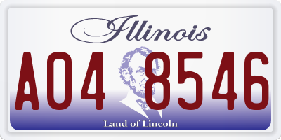 IL license plate A048546