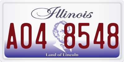 IL license plate A048548