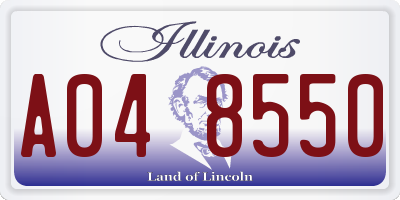 IL license plate A048550