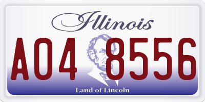 IL license plate A048556