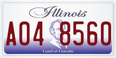 IL license plate A048560