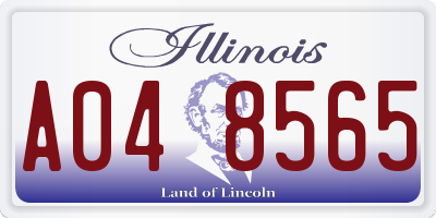 IL license plate A048565
