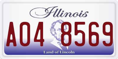 IL license plate A048569