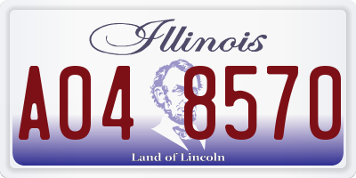 IL license plate A048570