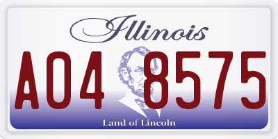 IL license plate A048575