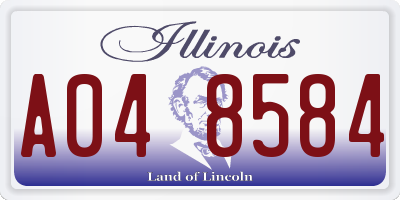 IL license plate A048584