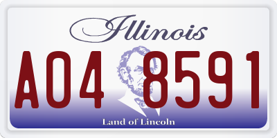 IL license plate A048591
