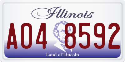 IL license plate A048592