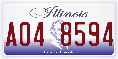 IL license plate A048594