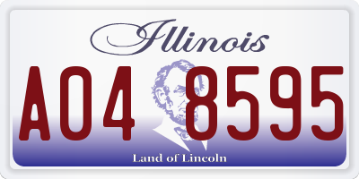 IL license plate A048595
