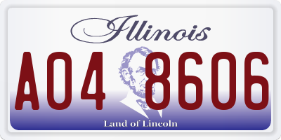 IL license plate A048606