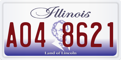 IL license plate A048621