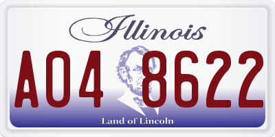 IL license plate A048622