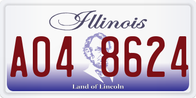 IL license plate A048624