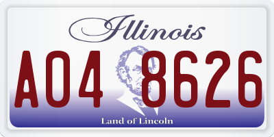 IL license plate A048626