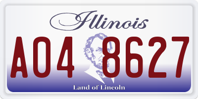 IL license plate A048627