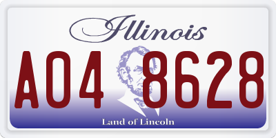 IL license plate A048628