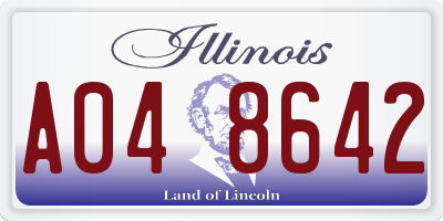 IL license plate A048642