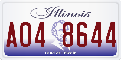 IL license plate A048644