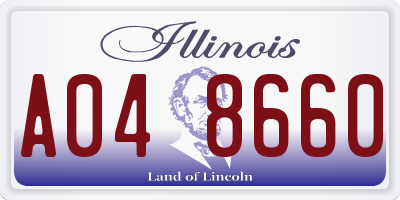 IL license plate A048660