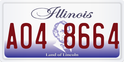 IL license plate A048664