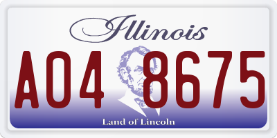 IL license plate A048675
