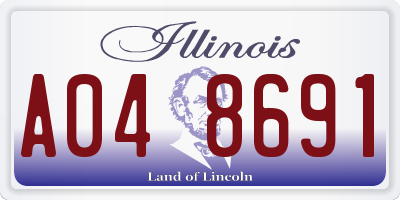 IL license plate A048691