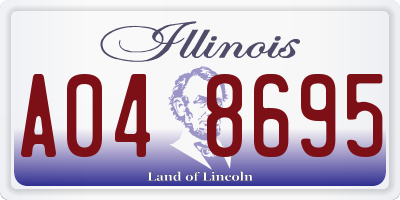 IL license plate A048695