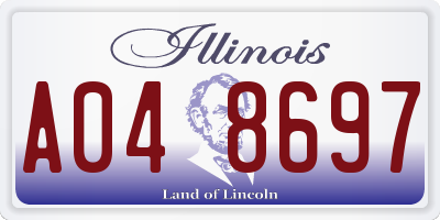 IL license plate A048697