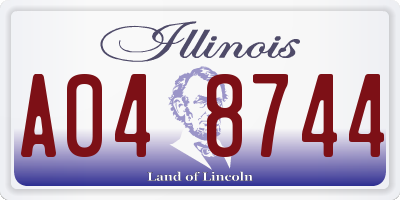 IL license plate A048744