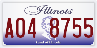 IL license plate A048755