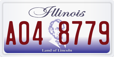 IL license plate A048779
