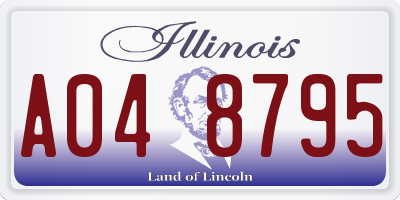 IL license plate A048795