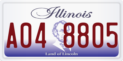 IL license plate A048805