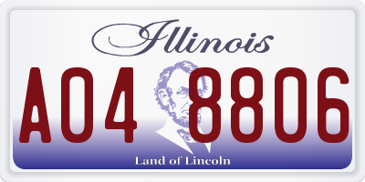 IL license plate A048806