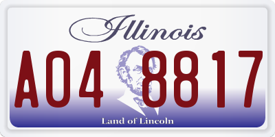 IL license plate A048817