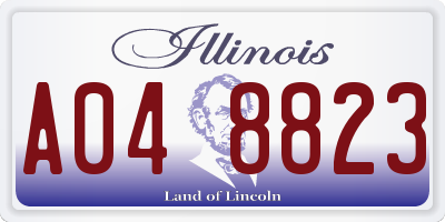IL license plate A048823