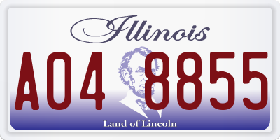IL license plate A048855