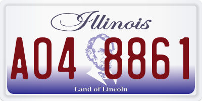 IL license plate A048861