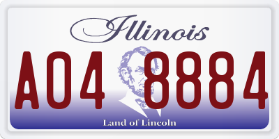 IL license plate A048884