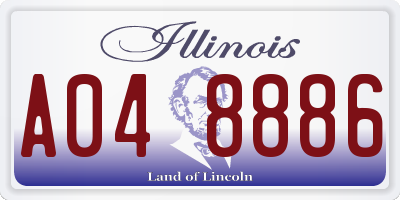 IL license plate A048886