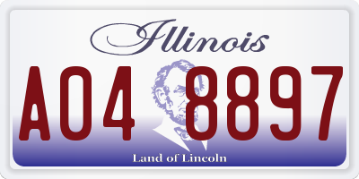 IL license plate A048897