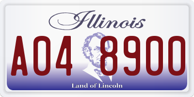 IL license plate A048900