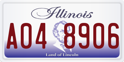 IL license plate A048906