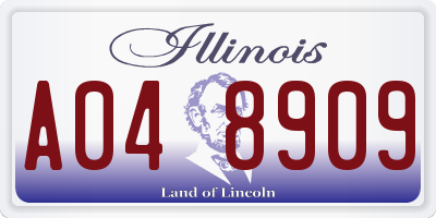 IL license plate A048909